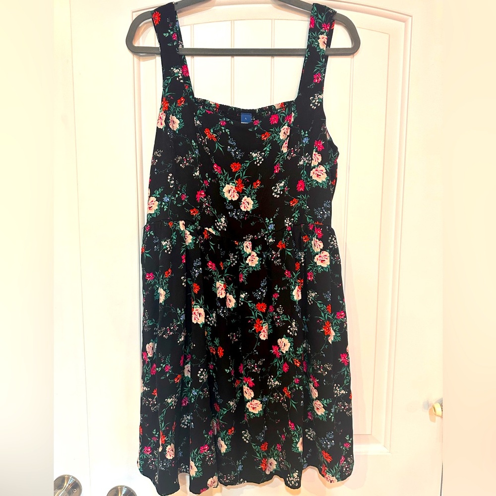 Old Navy Black Floral Dress
